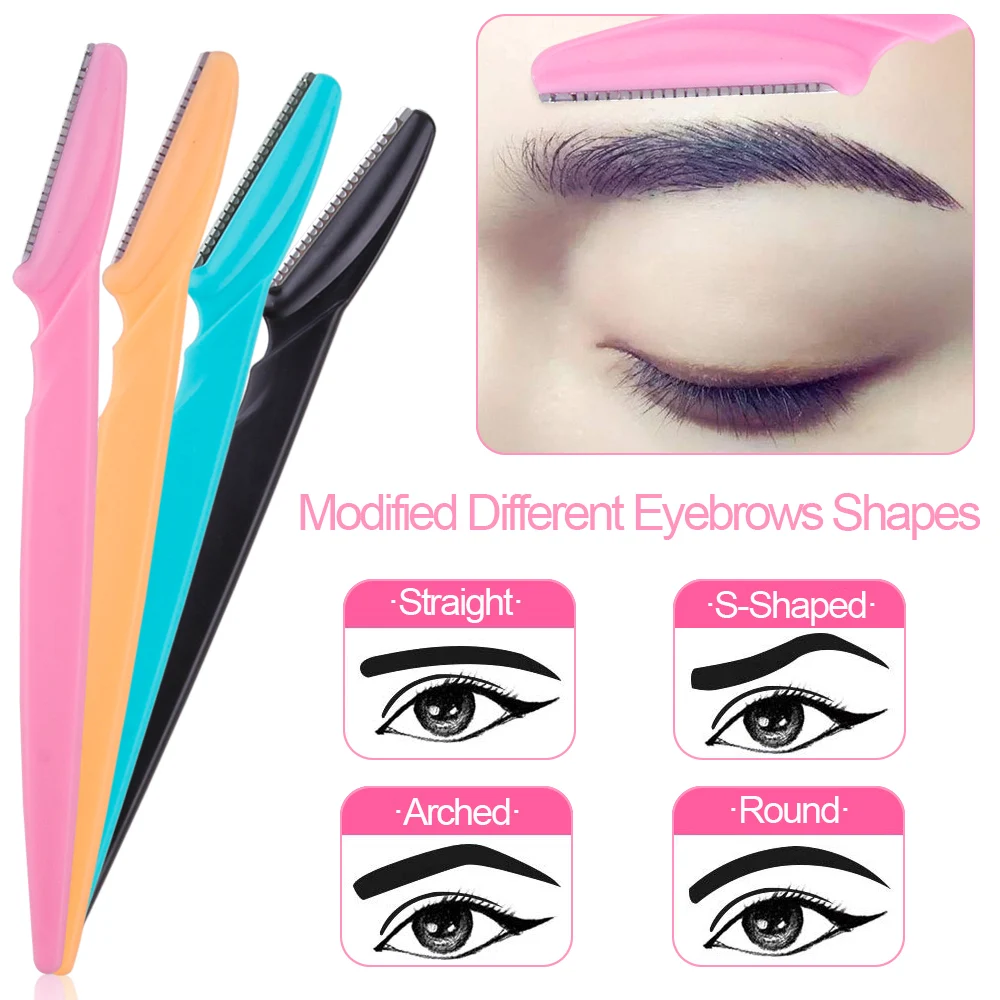 3/4/10pcs eyebrow trimmer face blade shaver portable eye brow epilation hair removal safety eyebrow cutting woman makeup tools 3/4/10pcs eyebrow trimmer face blade shaver portable eye brow epilation hair removal safety eyebrow cutting woman makeup tools